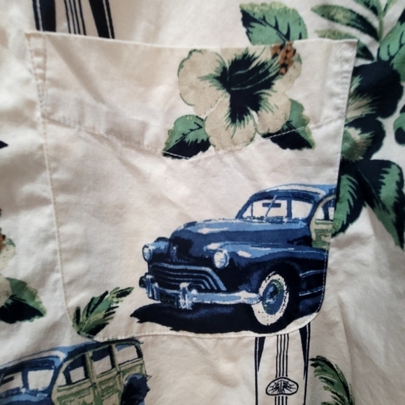 Natural Issue XL Mens Short Sleeve Dress Shirt Tropical Hawaiian Surf Board - Picture 4 of 6